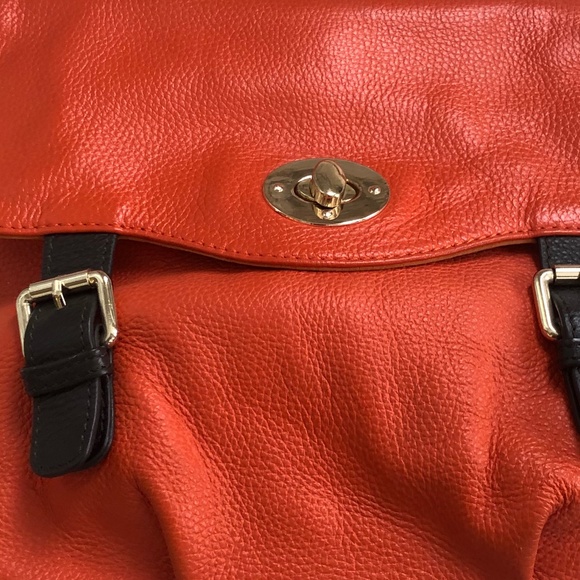Orange leather bag - Picture 5 of 7